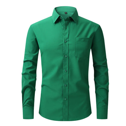 Herren Business Hemd Langarm mit Knopfverschluss