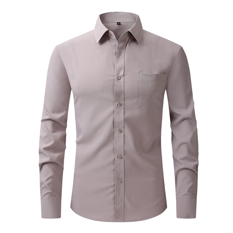 Herren Business Hemd Langarm mit Knopfverschluss