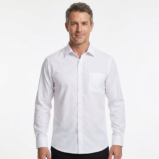 Herren Business Hemd Langarm mit Knopfverschluss