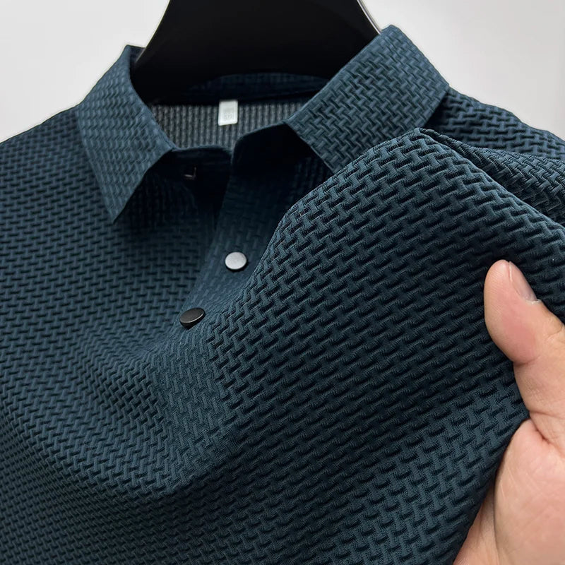 Herren Elegante Poloshirt | Kurzarm mit gerippter Struktur