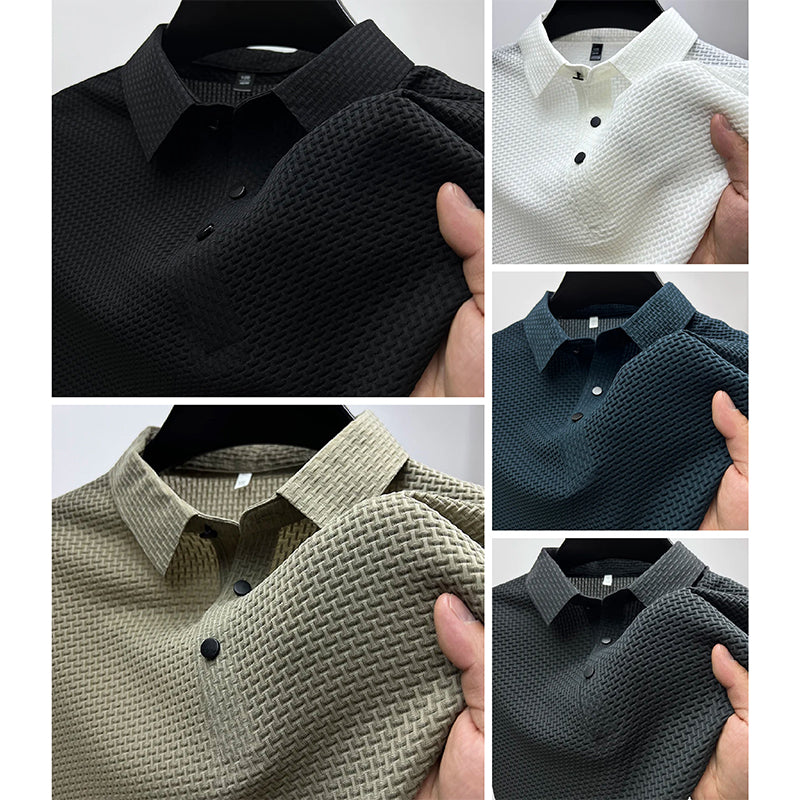 Herren Elegante Poloshirt | Kurzarm mit gerippter Struktur