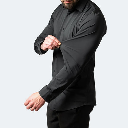 Herren Langarm Button Down Business Hemd mit Knopfverschluss