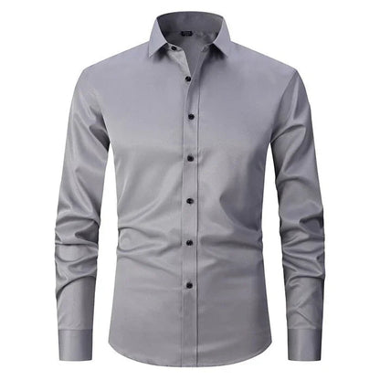 Herren Langarm Button Down Business Hemd mit Knopfverschluss