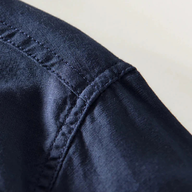 Herren Hemd mit lockerem Kragen und entspannter Passform