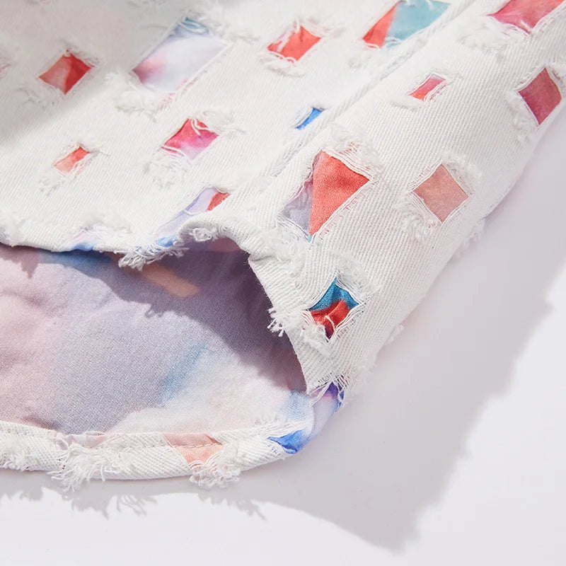 Herren Jeanshemd im lässigen Stil mit Print