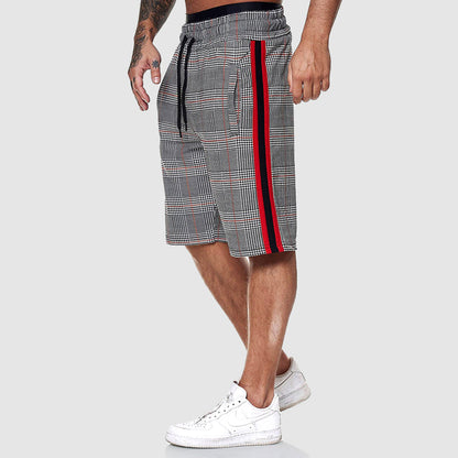 Herren Casual Karierte Kurze Hoze