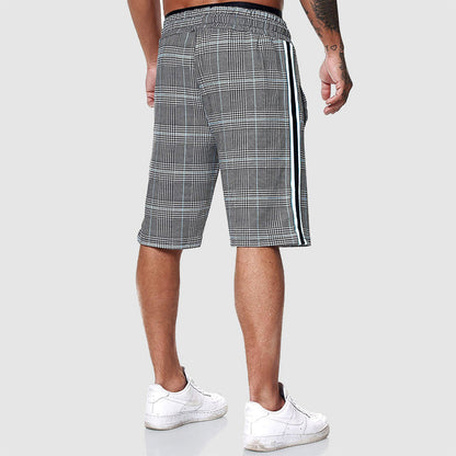 Herren Casual Karierte Kurze Hoze
