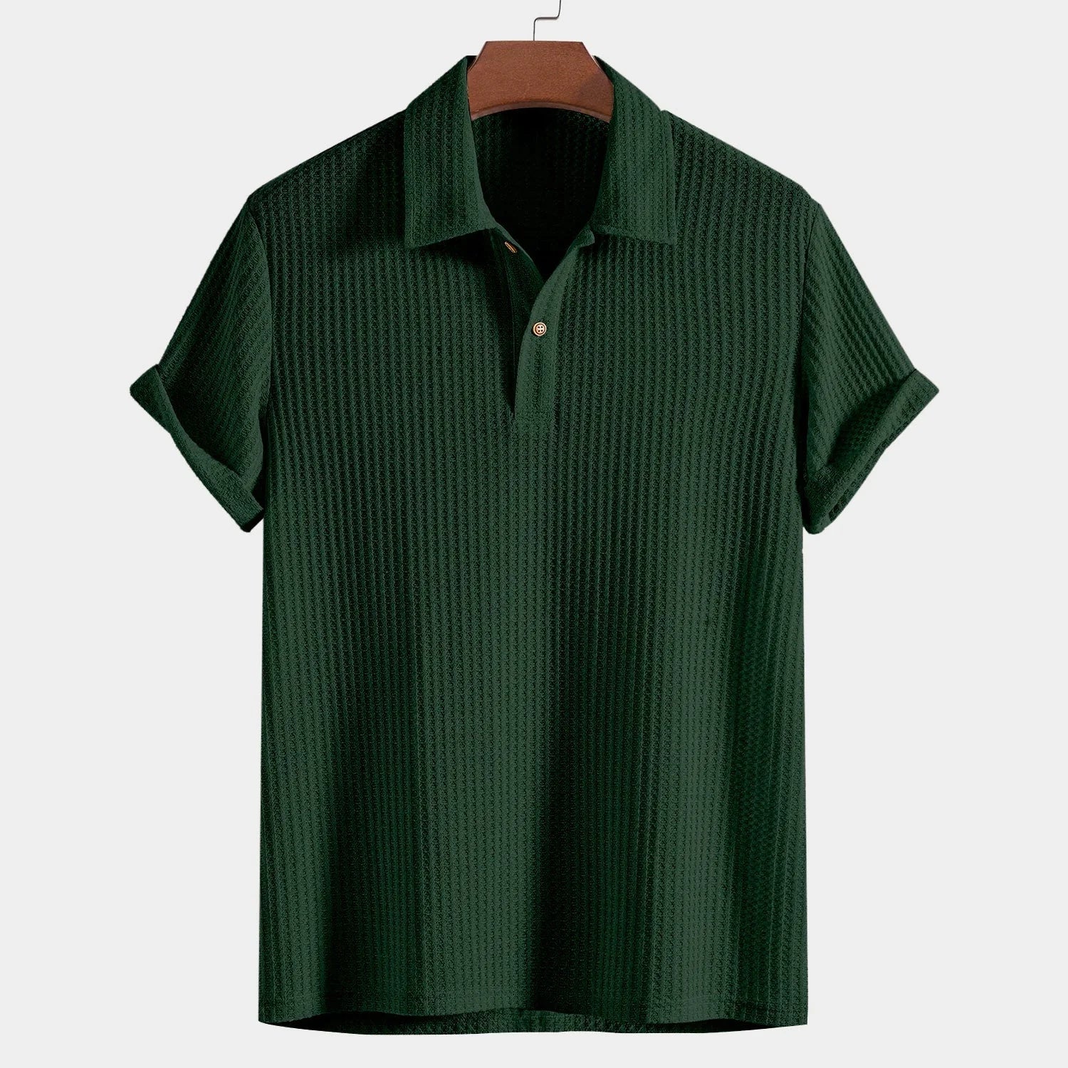 Herren Slim-Fit Waffel Poloshirt
