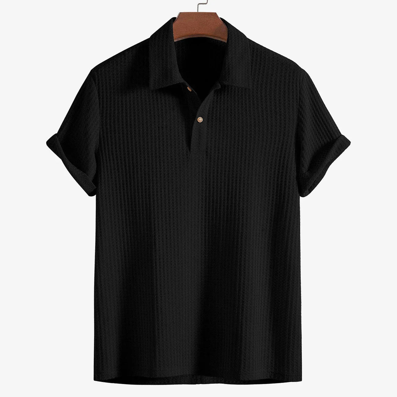 Herren Slim-Fit Waffel Poloshirt