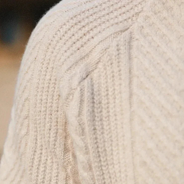 Herren Lange Ärmel Poloshirt im gestrickten Stil