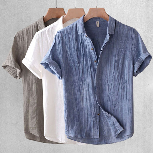Herren Casual Kurzarm Slim-Fit Hemd