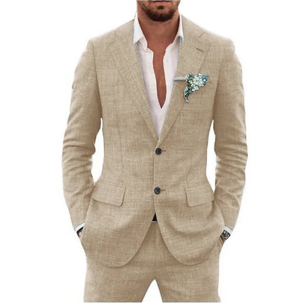 Herren Sommer Anzug 2-Teilig mit Blazer und Hose