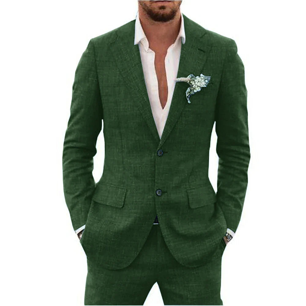 Herren Sommer Anzug 2-Teilig mit Blazer und Hose