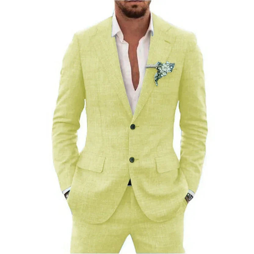 Herren Sommer Anzug 2-Teilig mit Blazer und Hose