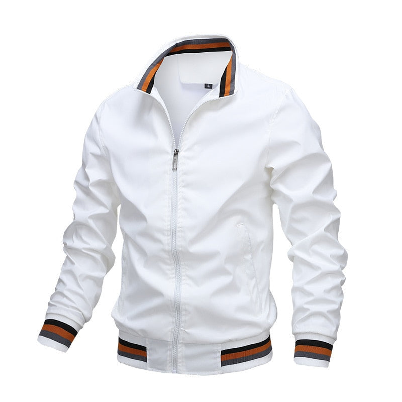 Herren Sommer Elastische Bündchen Bomberjacke
