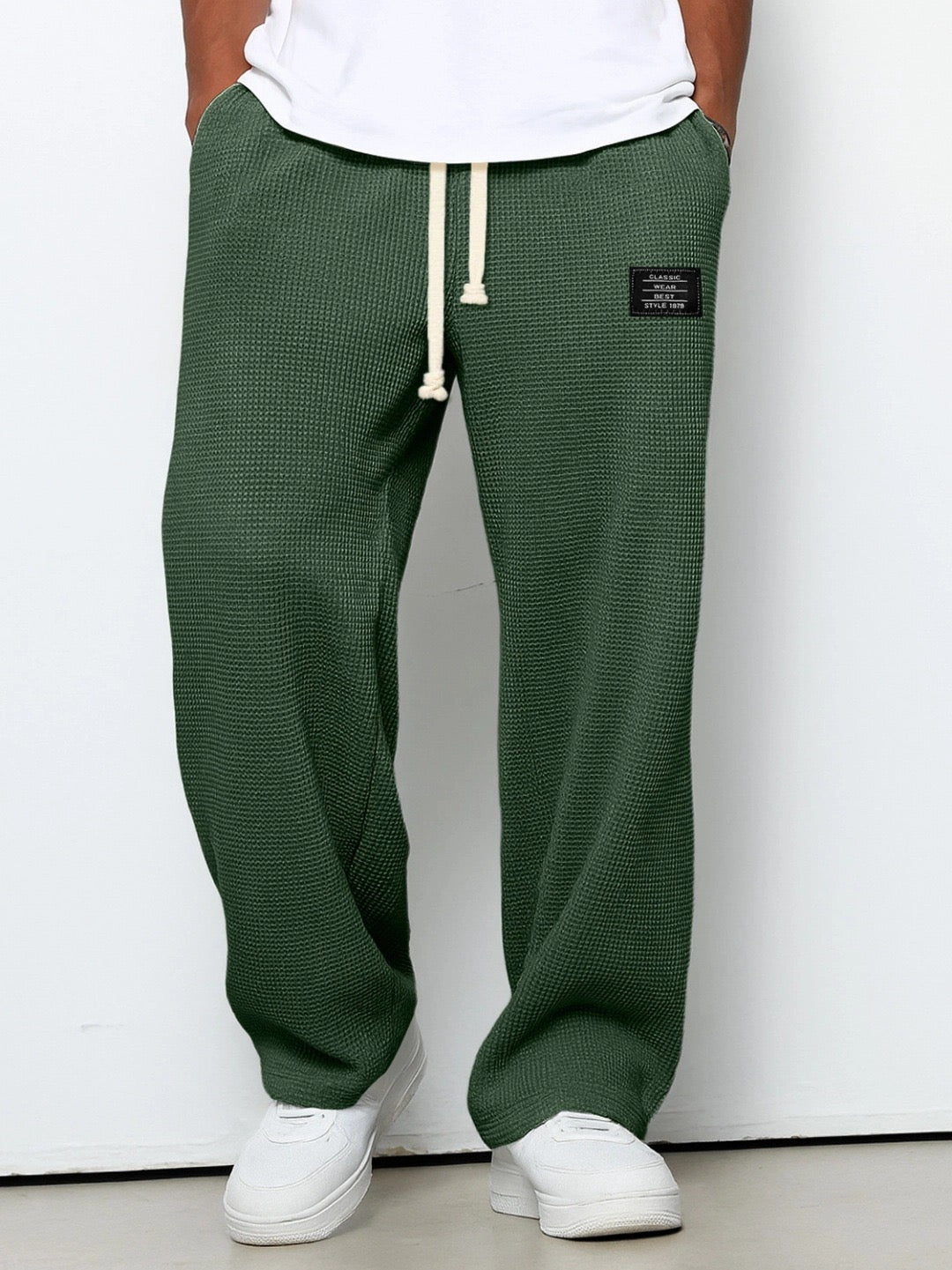 Herren Sommer Elastischer Bund Casual Weite Hose