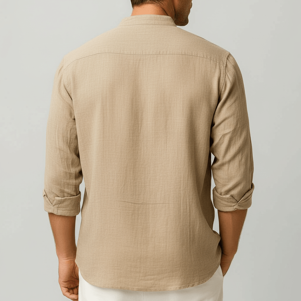 Sven | Herren Sommer Leinen Henleyshirt