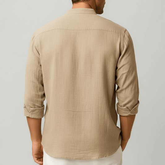 Sven | Herren Sommer Leinen Henleyshirt