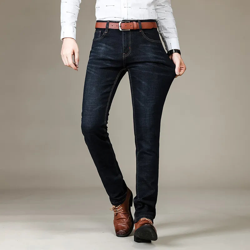 Casual Straight Leg Stretch Jeans für Herren