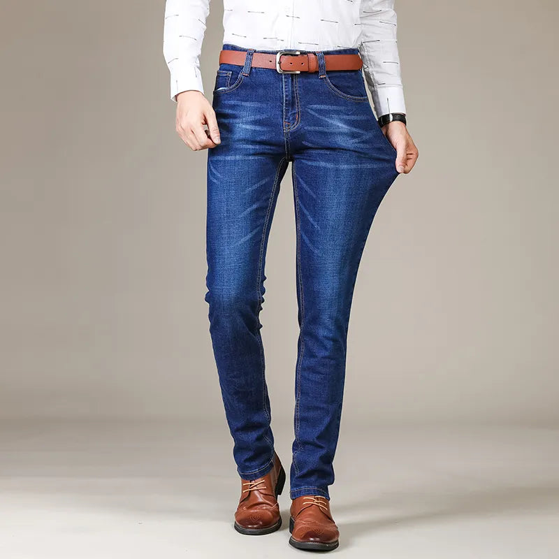 Casual Straight Leg Stretch Jeans für Herren