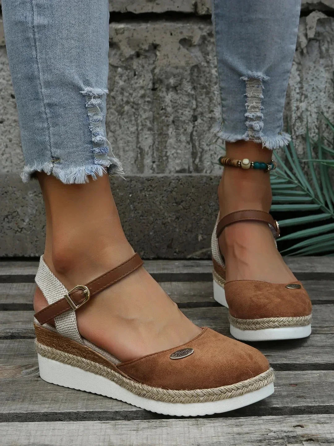 Damen Elegant Orthopädische Wedge Sandalen