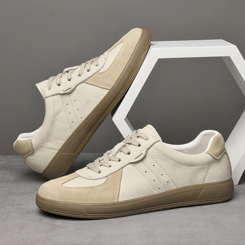 Herren Schnürung Perforiert Casual Sneakers