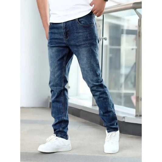Herren Sommer Slim Fit Jeans Hose