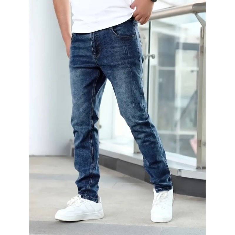 Herren Sommer Slim Fit Jeans Hose