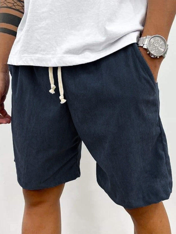 Herren Freizeit Gerippte Sommer Kurze Hose