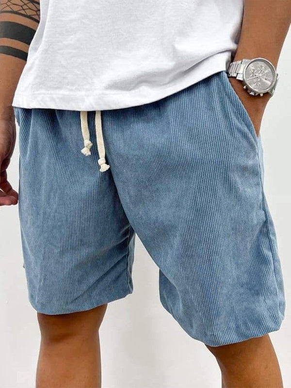 Herren Freizeit Gerippte Sommer Kurze Hose