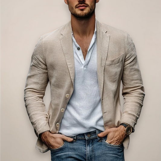 Herren Sommer Reverskragen Blazer Sakko