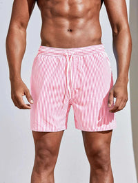 Len | Herren Beach Gestreifte Slim Fit Badehose
