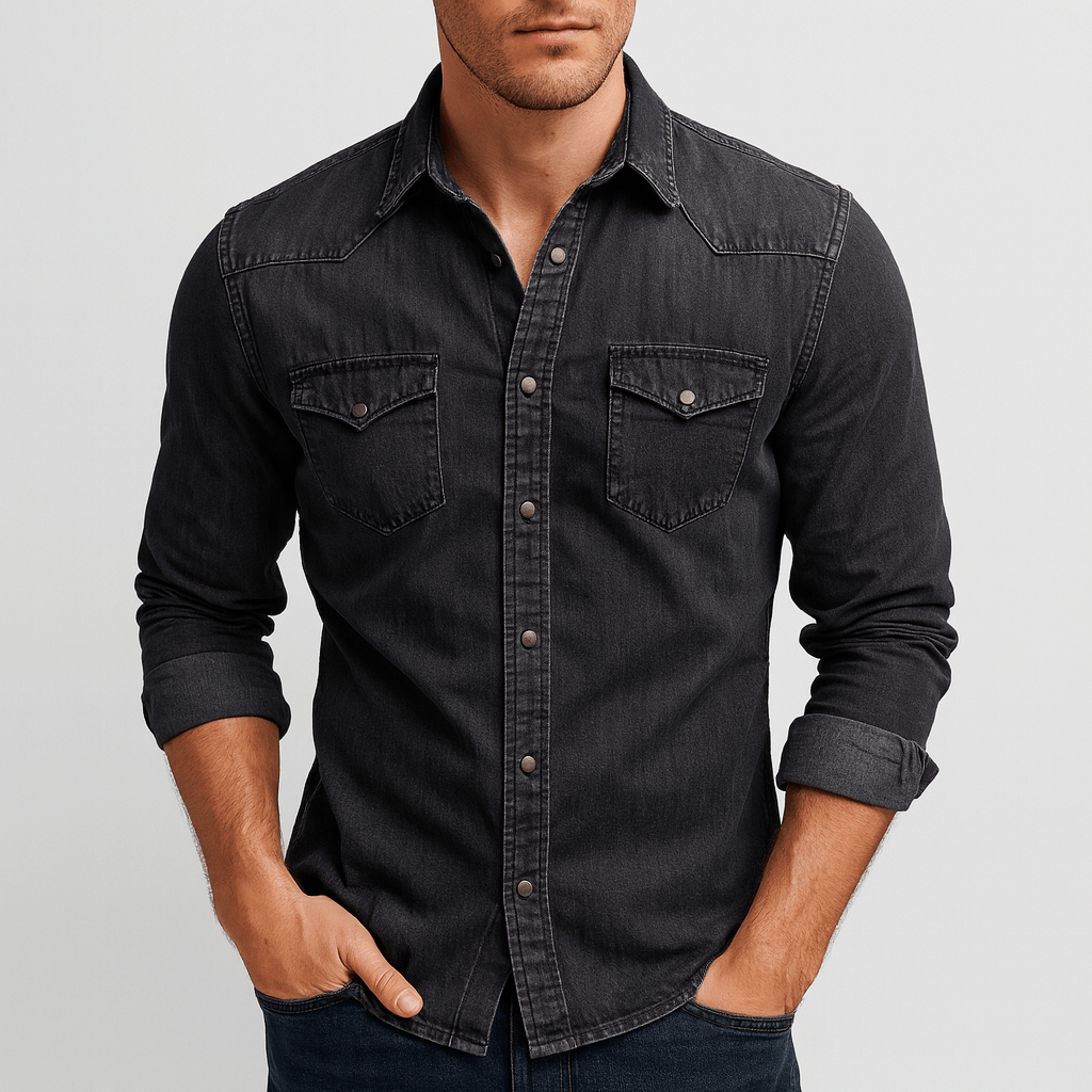 Peter | Herren Klassisches Jeanshemd