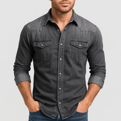 Peter | Herren Klassisches Jeanshemd