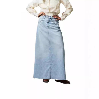 Damen Lässiger Sommer Jeansrock