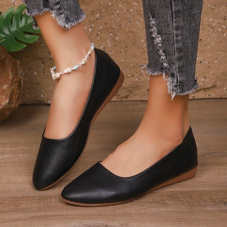 Damen Elegant Spitz Flach Ballerinas