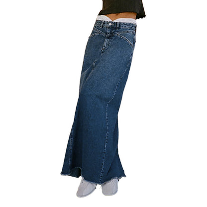 Damen Lässiger Sommer Jeansrock