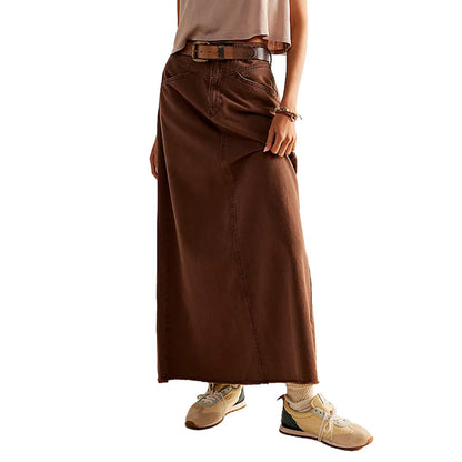 Damen Lässiger Sommer Jeansrock