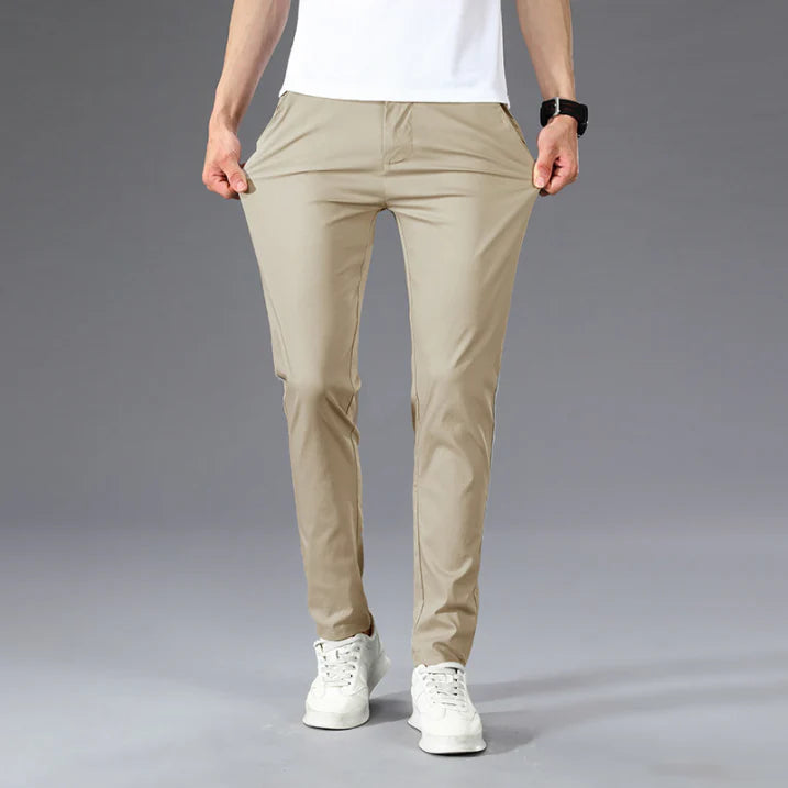 Herren Sommer Gürtelschlaufen Chino Hose