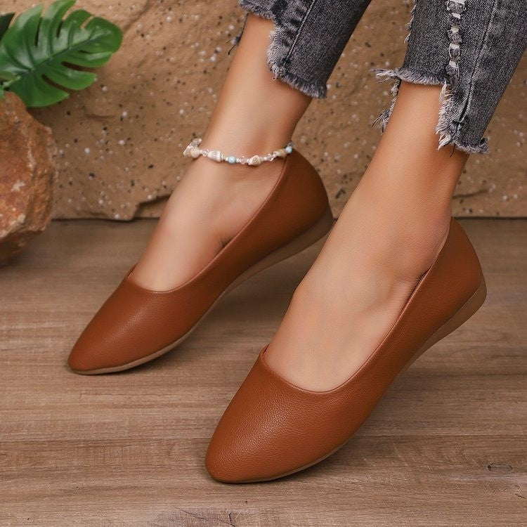 Damen Elegant Spitz Flach Ballerinas