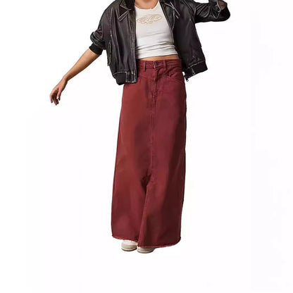 Damen Lässiger Sommer Jeansrock