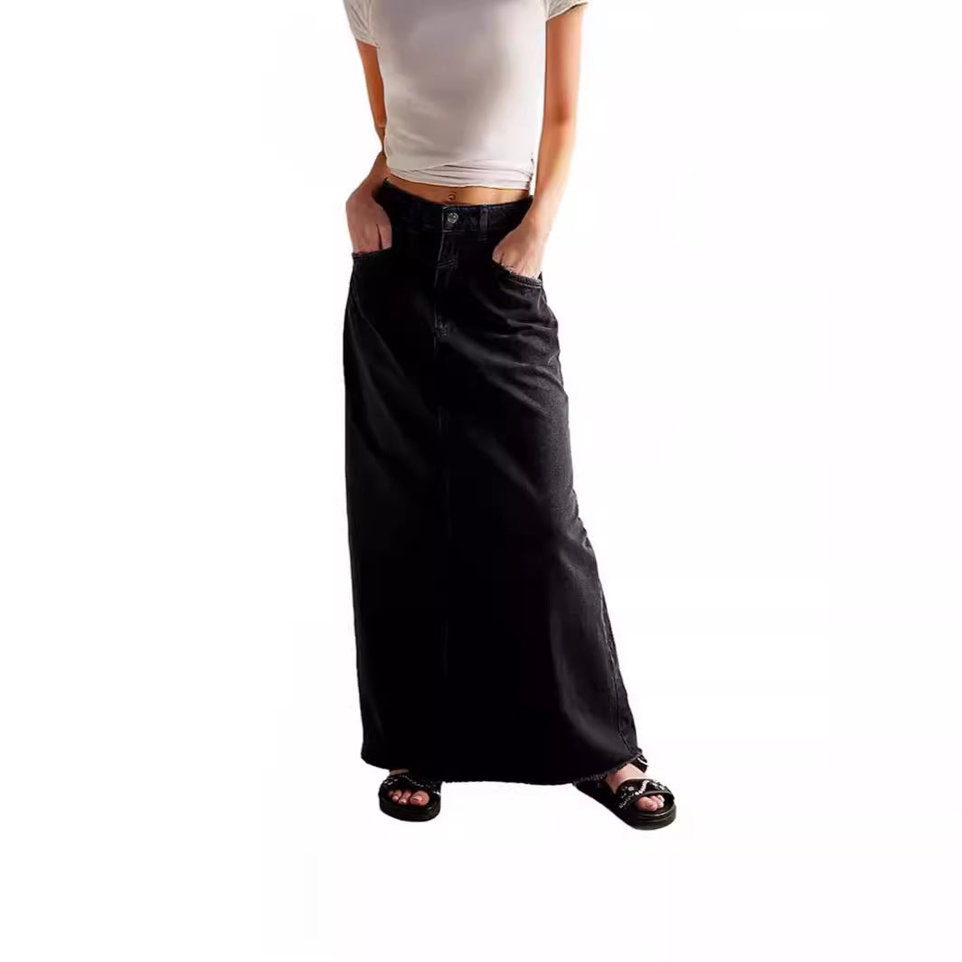 Damen Lässiger Sommer Jeansrock