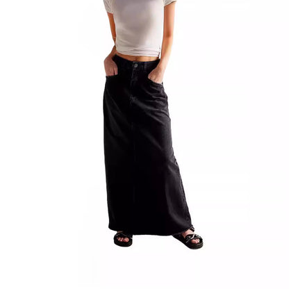 Damen Lässiger Sommer Jeansrock