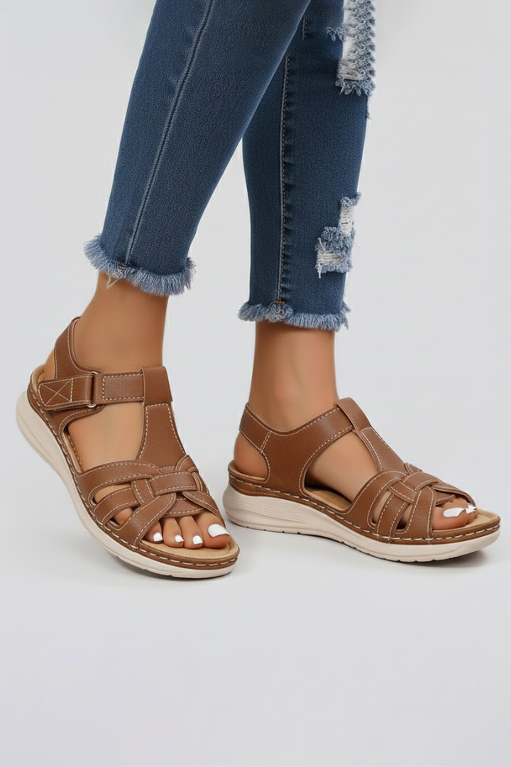 Damen Offene Zehenpartie Riemchen Sommer Sandalen