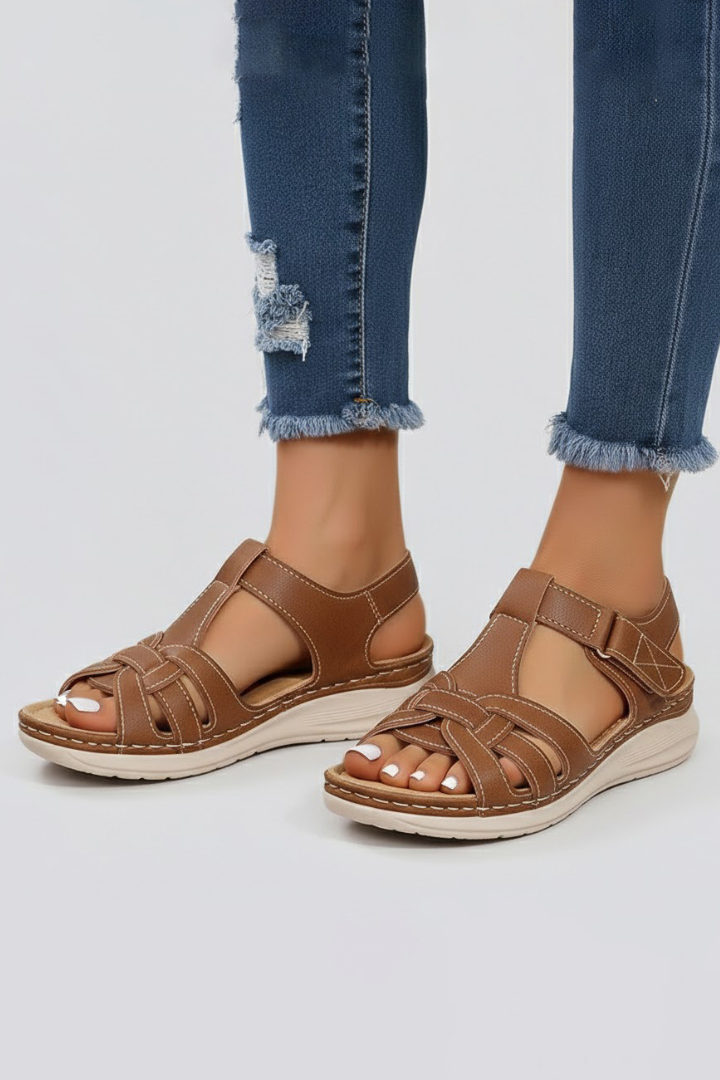 Damen Offene Zehenpartie Riemchen Sommer Sandalen