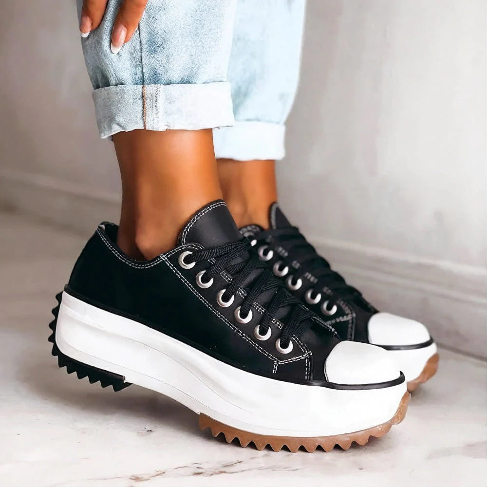 Damen orthopädische Sneaker | Plateau Sohle rutschfest gepolstert Alltag