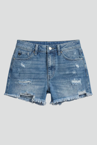 Damen Casual Destroyed Jeans Shorts