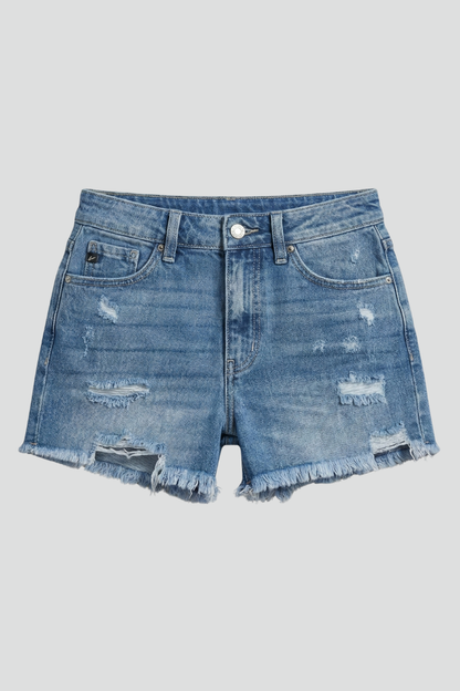 Damen Casual Destroyed Jeans Shorts