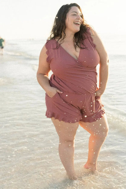 Veronika | Damen Strand Badeanzug Mit Bauchabdeckung