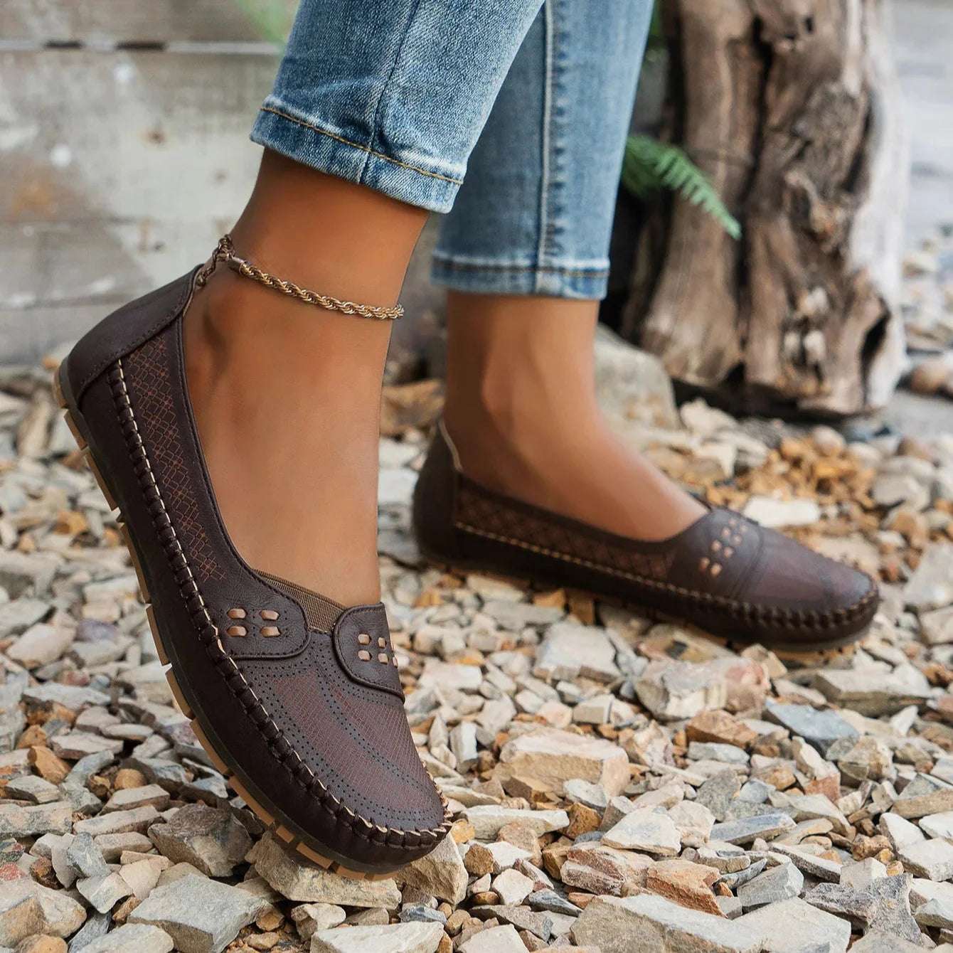 Leni | Damen Lässig Gepolstert Slipper